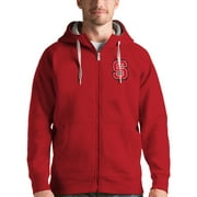 Men's Antigua Red NC State Wolfpack Victory Full-Zip Hoodie